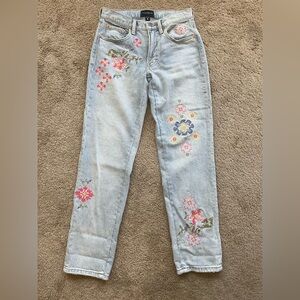 Lucky Brand Embroidered Straight Leg Jeans
